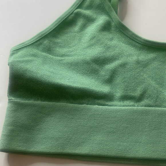 Cotton On Body Seamless Longline Ribbed Bralette Fern Green Small - Picture 3 of 10